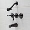 Kingston Brass Three-Handle Tub and Shower Faucet, Oil Rubbed Bronze KB235FL - alternate 2
